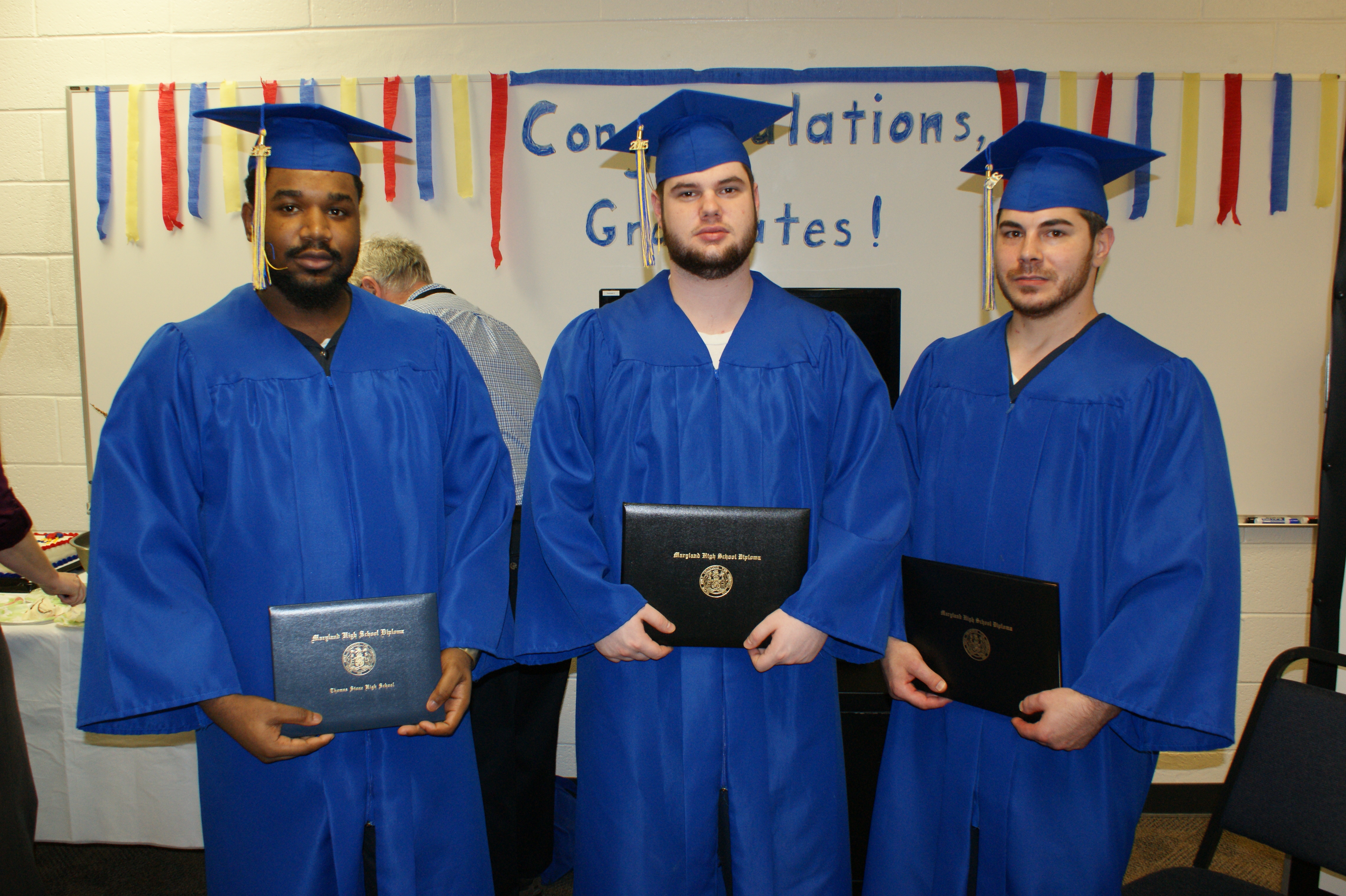 CCDC Inmates celebrate their graduation.