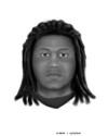 Forensic sketch of suspect wanted in connection with a stabbing 